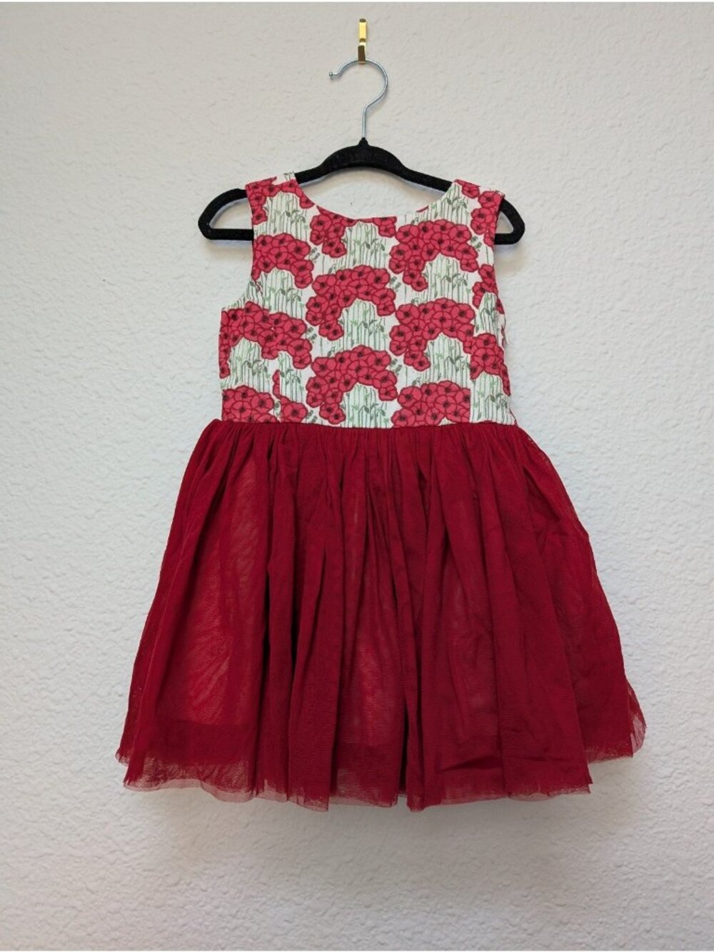 Kate Quinn Organic Cotton Poppy Field Now Back Red Tulle Dress 18-24 Poppies